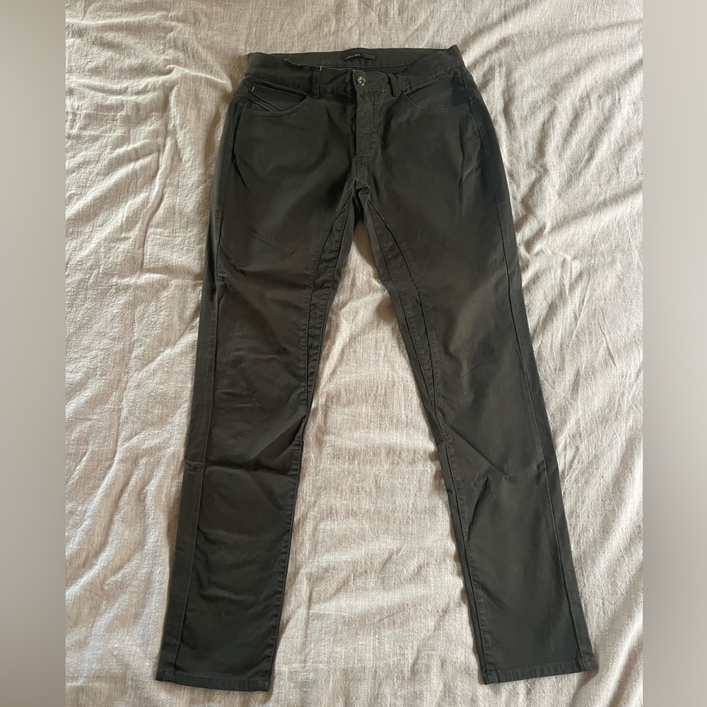 Zara slim fit green trousers